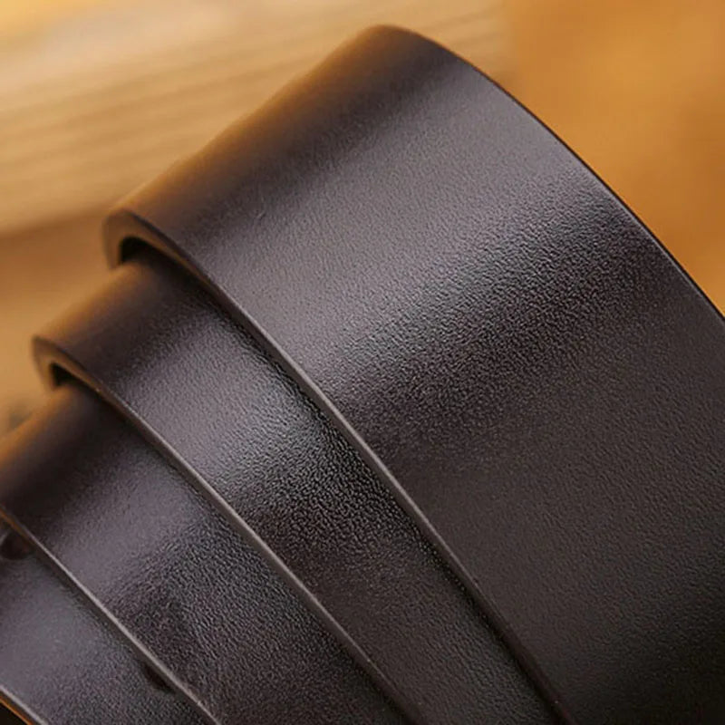 Ansoff genuine leather men's belt with alloy buckle, stylish fashion accessory for business and casual wear.