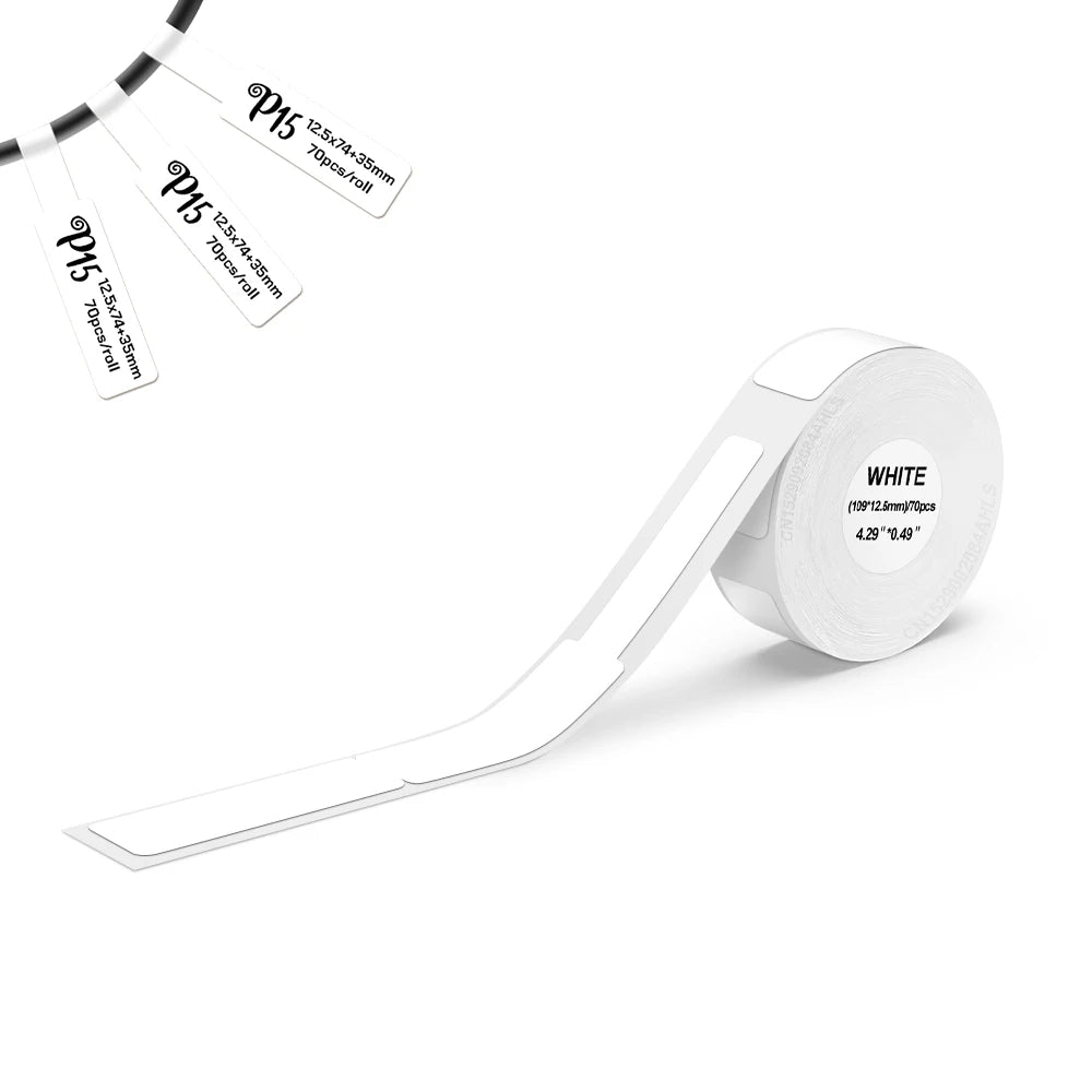 Portable Mini Printer Marklife P12 Thermal Printer Adhesive Sticker Labeling Machine P12 Label Maker or 1PK Continues Label Tape - Acros