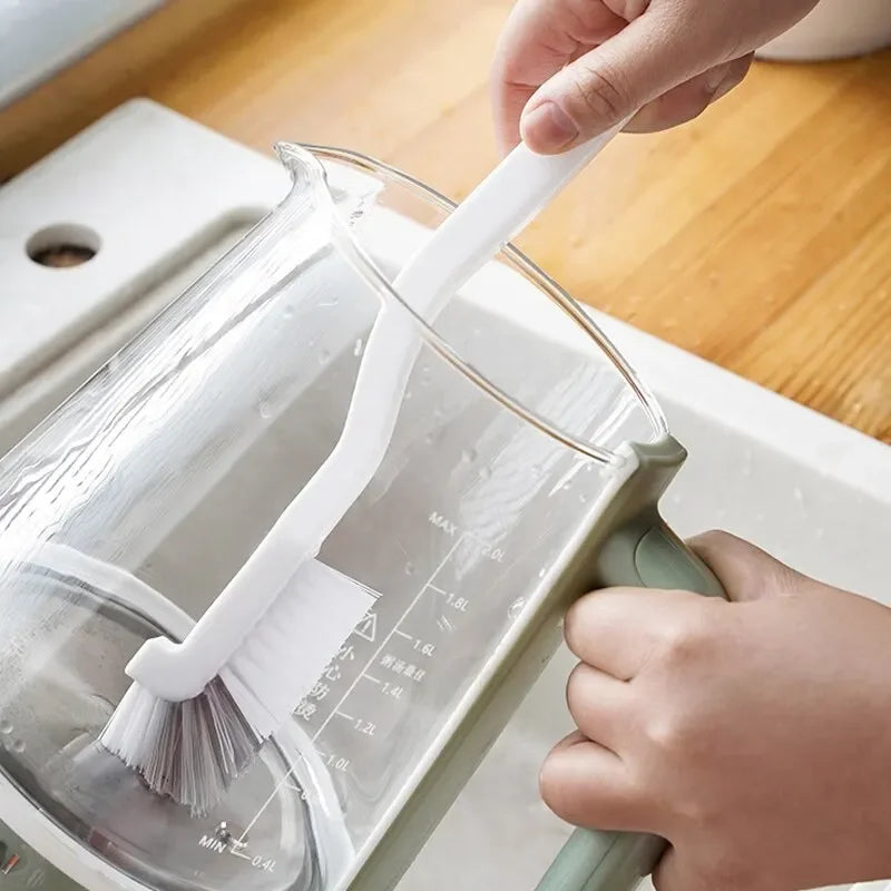 Ansoff Japanese sink and motorcycle cleaning brush with long handle and elbow design for cleaning tail holes and crevices.