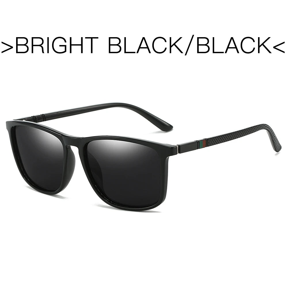 Sports Sunglasses for Men Polarized Comfortable Wear Square Sun Glasses Male Light Weight Eyewear Accessory with Origina UV400 - Acros