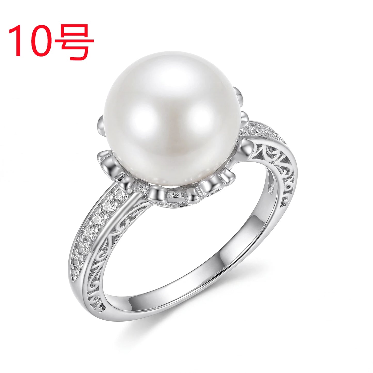 Elegant Retro Pearl Ring for Women Fashionable Luxury Daily Commute Accessory Suitable for Dates Parties Weddings Jewelry Gift