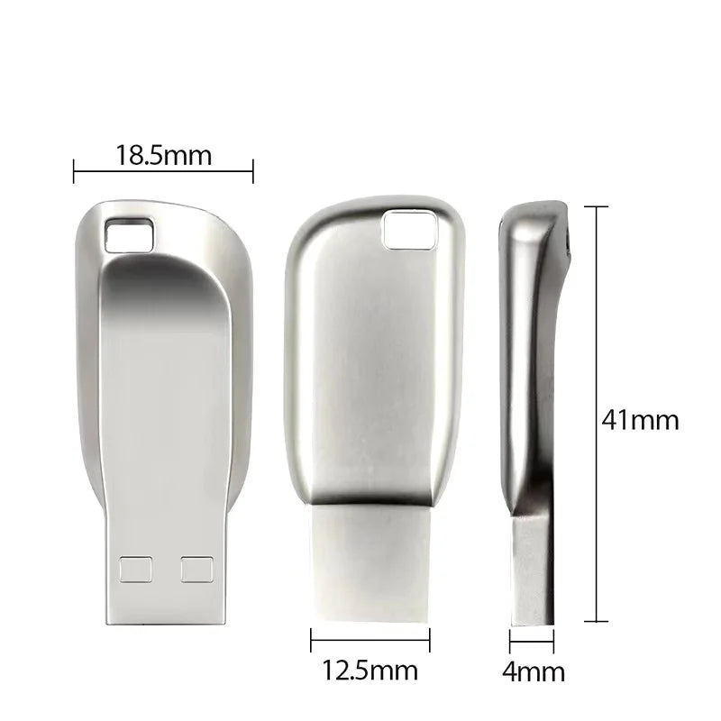 High-Speed Metal Rod USB Flash Drive 3.0 Pendrive - 128GB 64GB 32GB 16GB 8GB - Durable Free Stick Pen U Disk for Data Storage