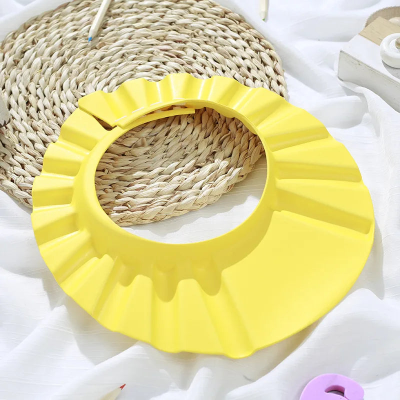Baby Shower Soft Cap Adjustable Hair Wash Hat for Kids Ear Protection Safe Children Shampoo Bathing Shower Protect Head Cover - Acros