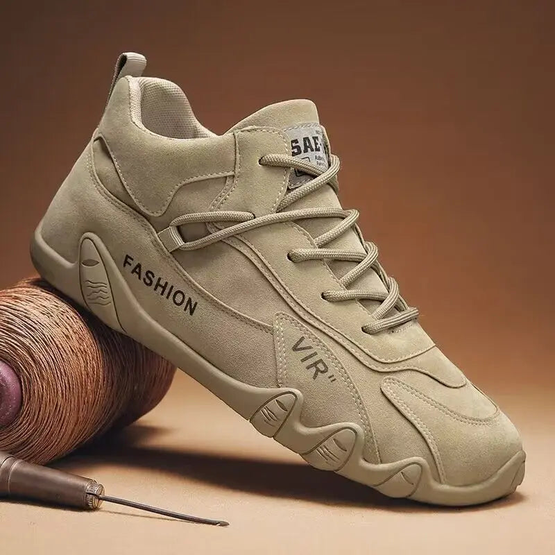 Ansoff men's breathable non-slip work shoes, outdoor sneakers with flat design suitable for walking and skateboarding.