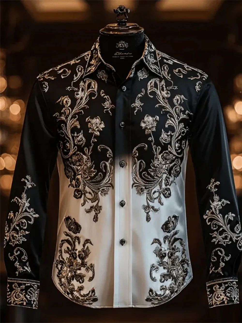 Men's long-sleeved printed shirt by Ansoff with high-definition design, ideal for outdoor leisure and vacation, stylish and high-quality.