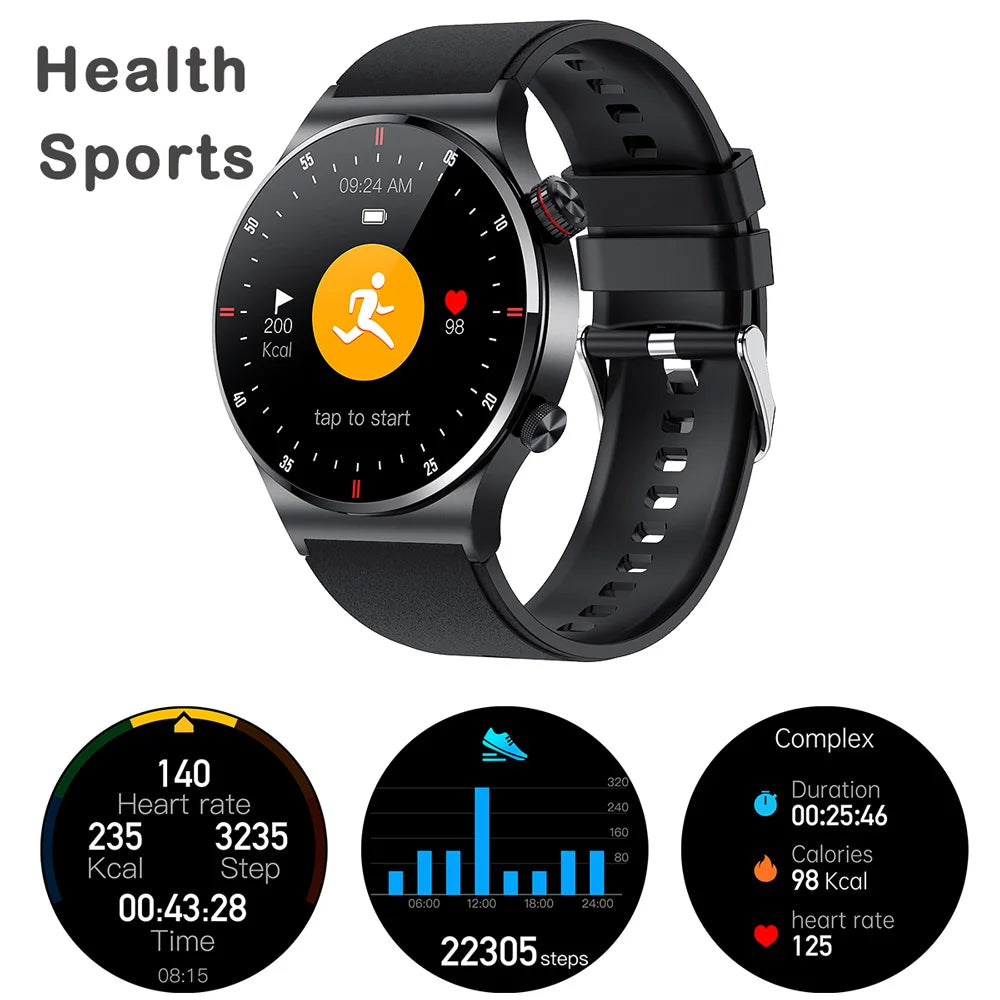 Luxury QW33 Smart Watches Men NFC Wireless Call Fitness Waterproof Sports Wrist Intelligent Smartwatches for Women Android 2025