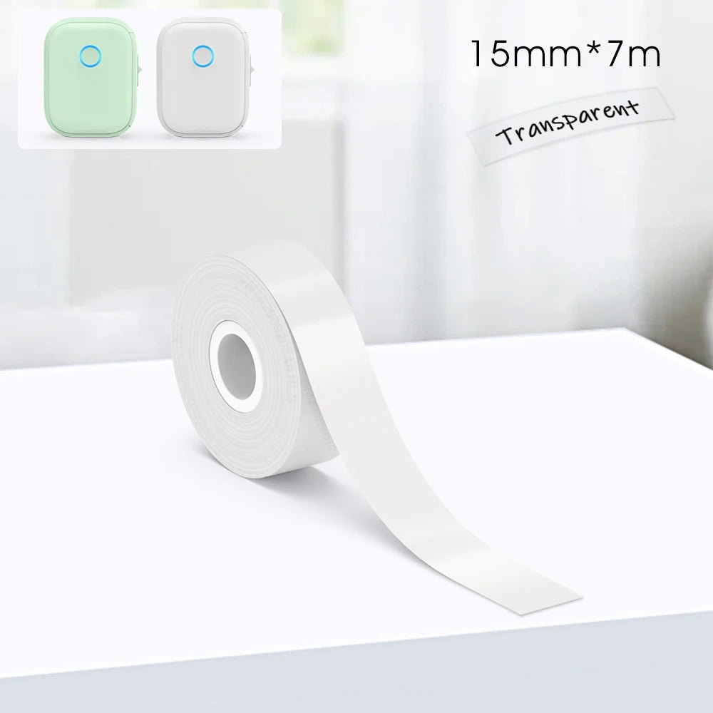 Portable Mini Printer Marklife P12 Thermal Printer Adhesive Sticker Labeling Machine P12 Label Maker or 1PK Continues Label Tape - Acros
