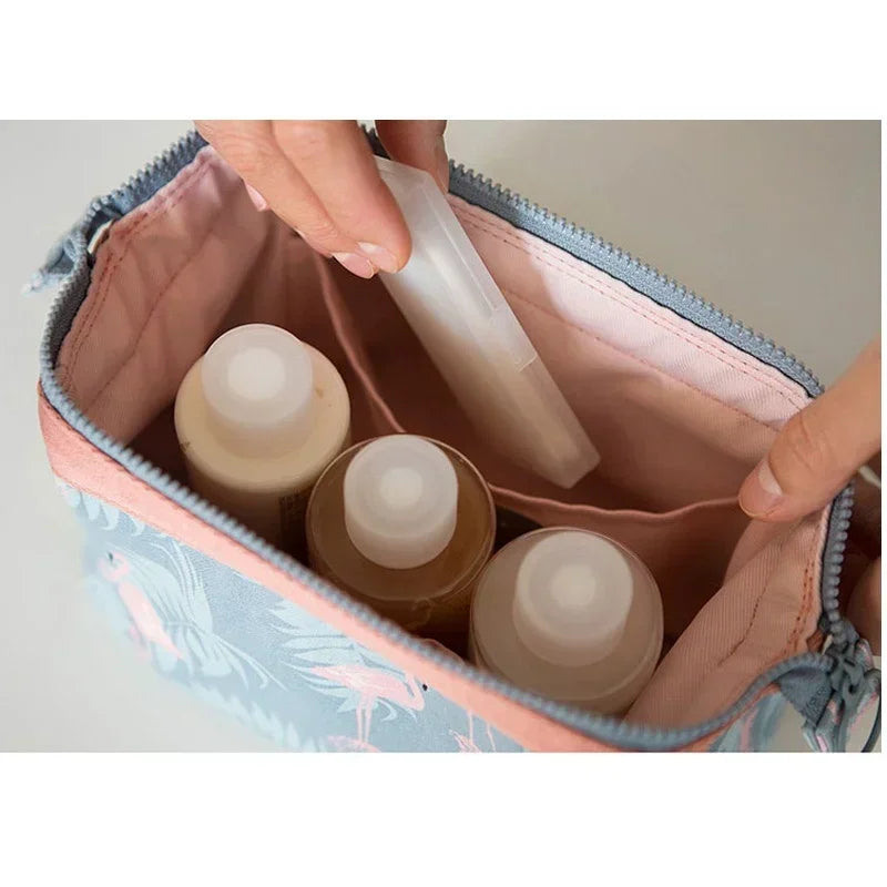 Ansoff animal-themed makeup bag and travel toiletry pouch with multiple compartments for cosmetics and beauty essentials.