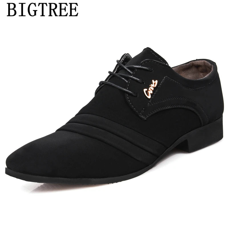 Ansoff men's formal Oxford dress shoes, stylish leather office shoes suitable for weddings and business occasions.
