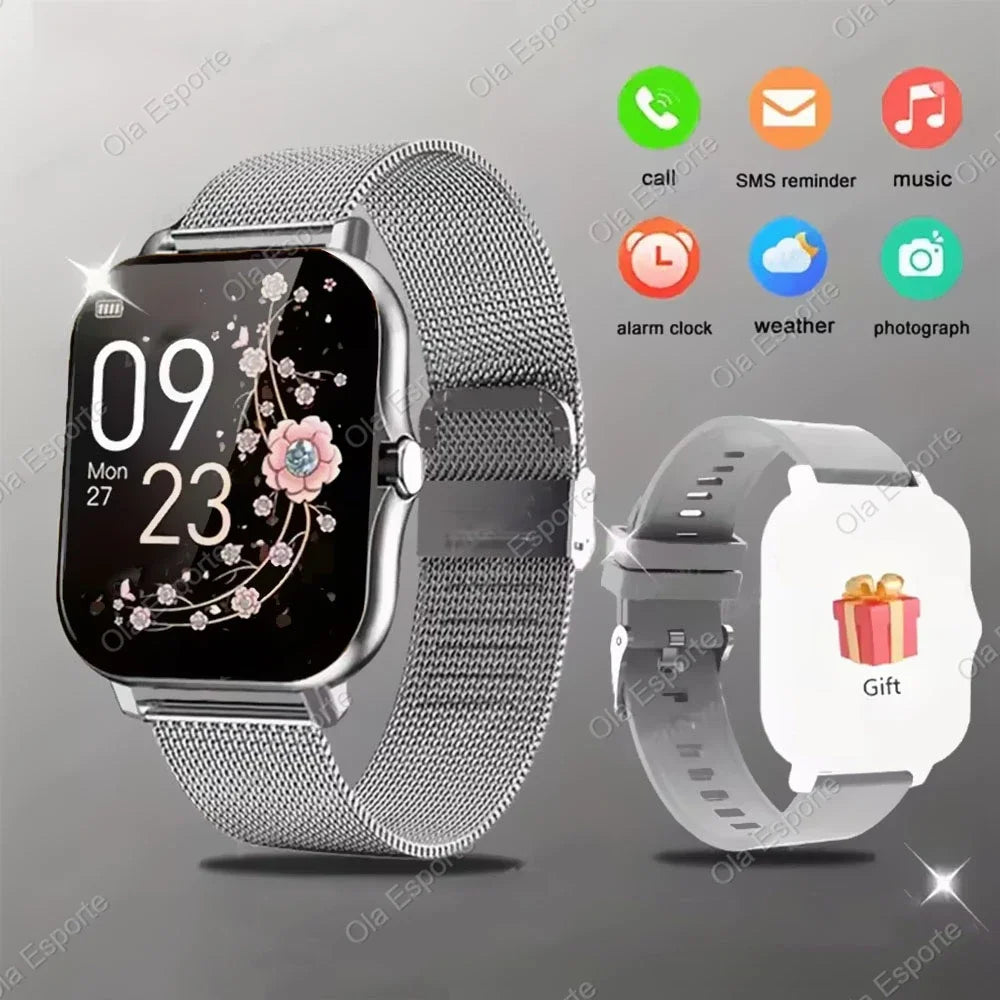 New Smart Watch Android Phone 2.01'' Infinite Screen Bluetooth Call Blood Oxygen/Pressure Monitoring Smart Watch Women Men Band