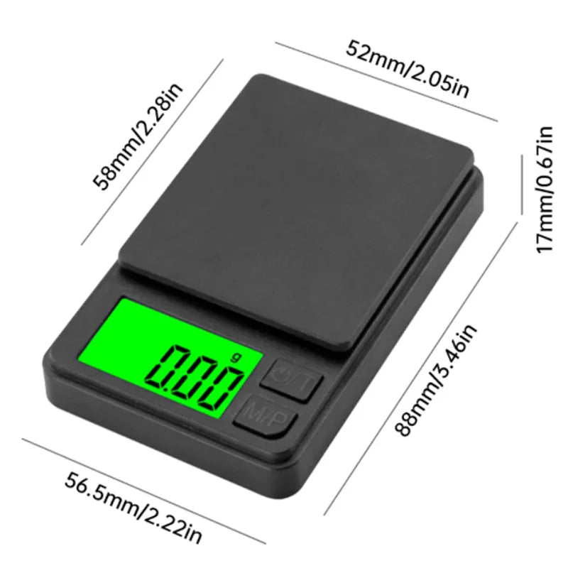 Precision Pocket Scale 1000g X 0.01g - Digital Gram, Food, Jewelry, Ounces/Grains Scale with Backlit LCD - Mini Scale for Travel - Acros