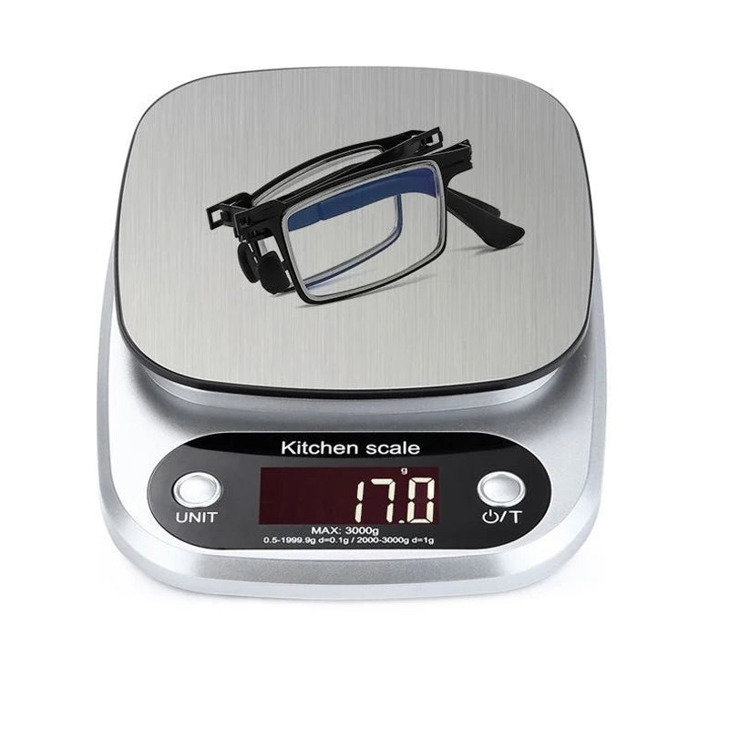 Ansoff metal folding reading glasses with blue light blocking lenses, portable ultra-light design, men's rectangular eyeglasses