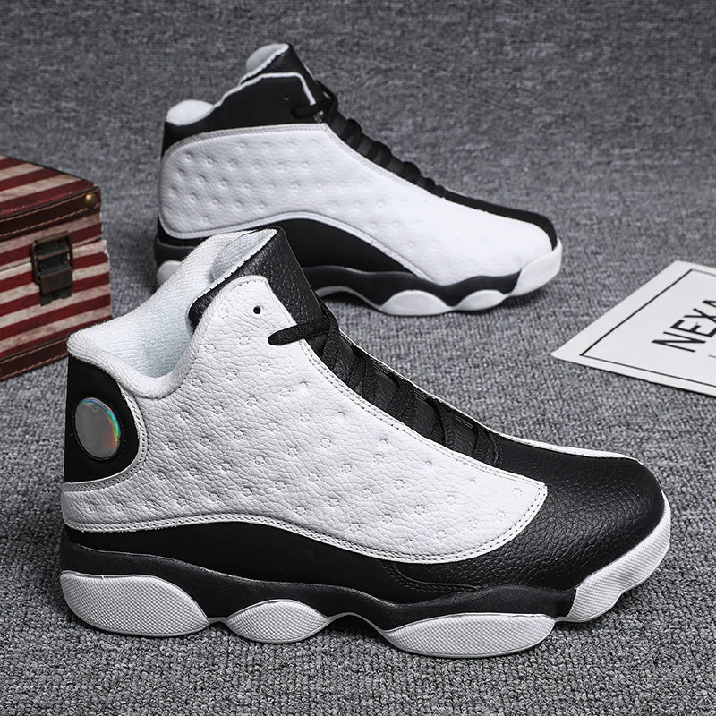 Basketball Shoes High Top Sports Leisure Trendy Anti-Slip Wear-Resistant Shock Absorption Friction Sound Men's Shoes - Acros