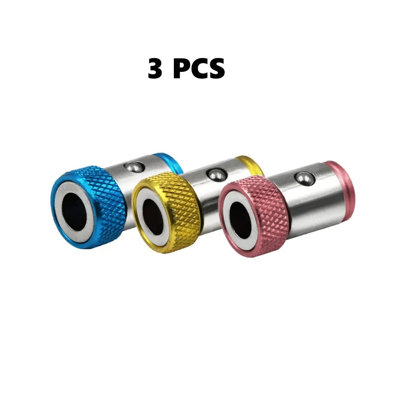 Ansoff magnetic alloy screwdriver bit with magnetic ring, anti-corrosion coating, and strong magnetizer for drill use.