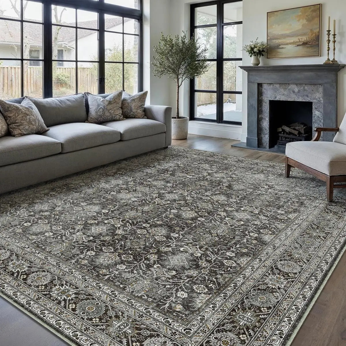VIKAMA Nordic Light Luxury Large Carpet Living Room Sofa Tea Table Carpet Bedroom Bedside Carpet Modern Simple Home Decoration