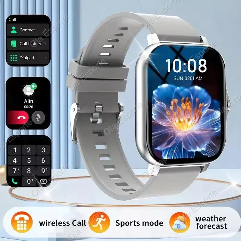 New Smart Watch Android Phone 2.01'' Infinite Screen Bluetooth Call Blood Oxygen/Pressure Monitoring Smart Watch Women Men Band