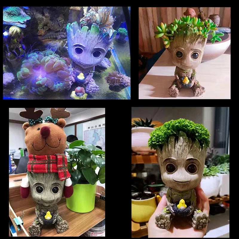 Miniature Groot figurine from Ansoff, 5cm tall, decorative cartoon tree man ornament for home or desk decoration.