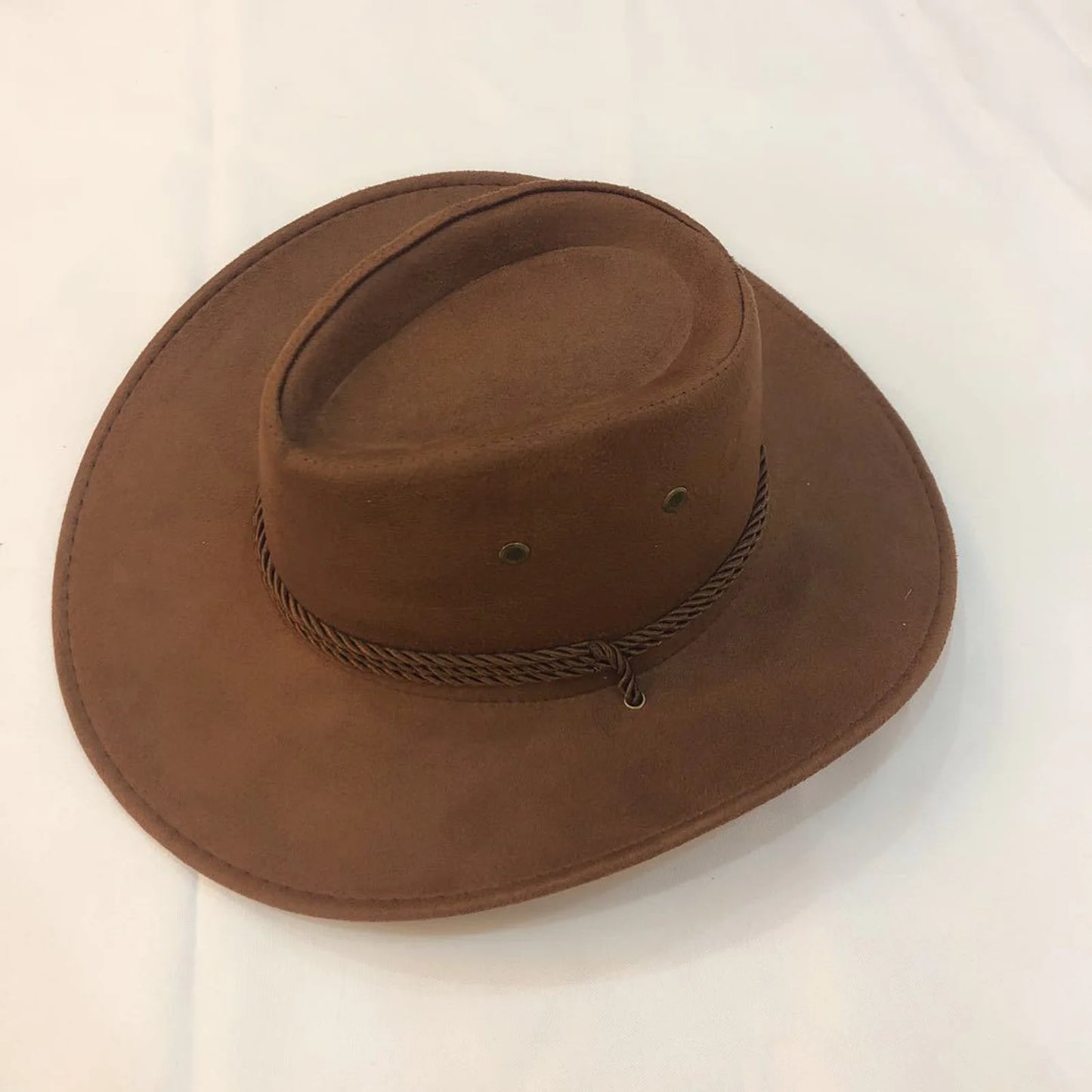 Ansoff classic western cowboy hat with adjustable neck drawstring, vintage cattleman style for dress-up and costume parties.