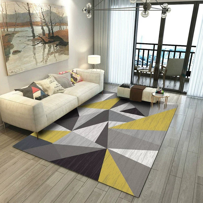 VIKAMA 2026 Light Luxury Living Room Carpet Non-Slip Washable Floor Mat for Sofa Bedroom Cloakroom Home Decor