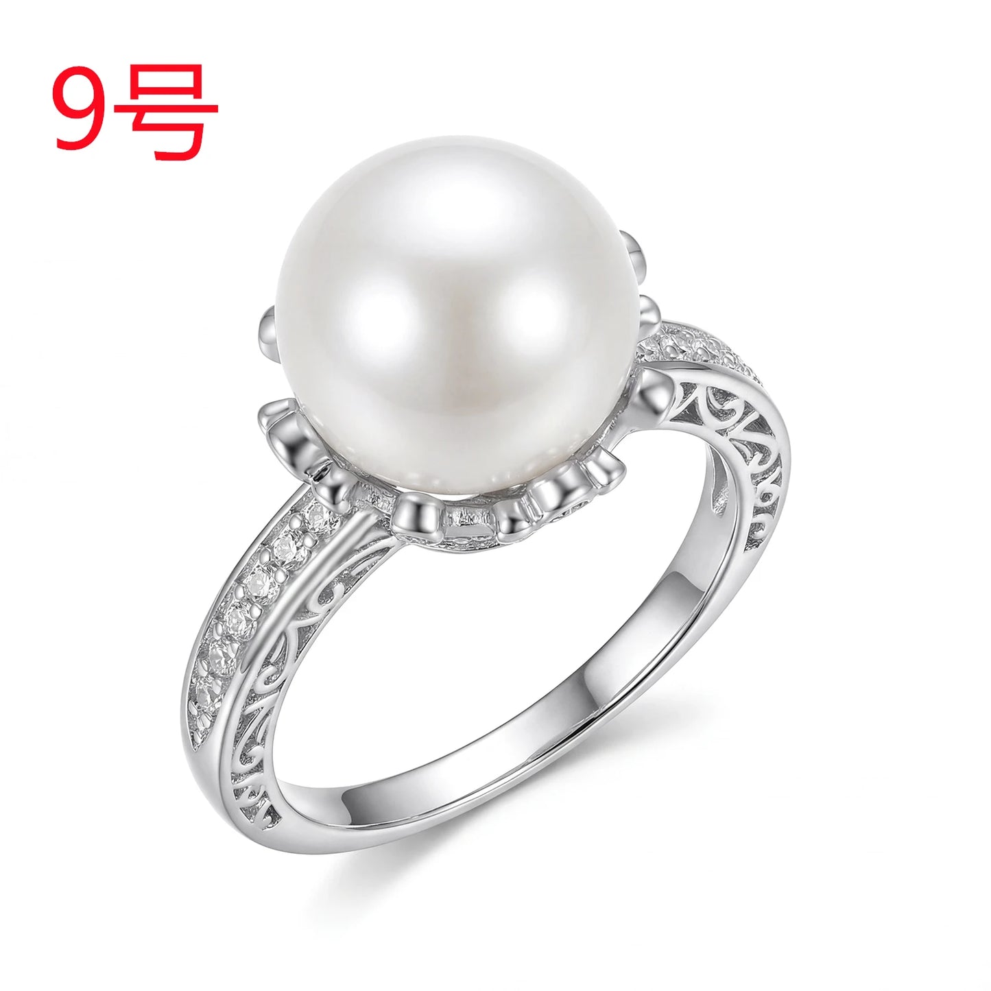 Elegant Retro Pearl Ring for Women Fashionable Luxury Daily Commute Accessory Suitable for Dates Parties Weddings Jewelry Gift