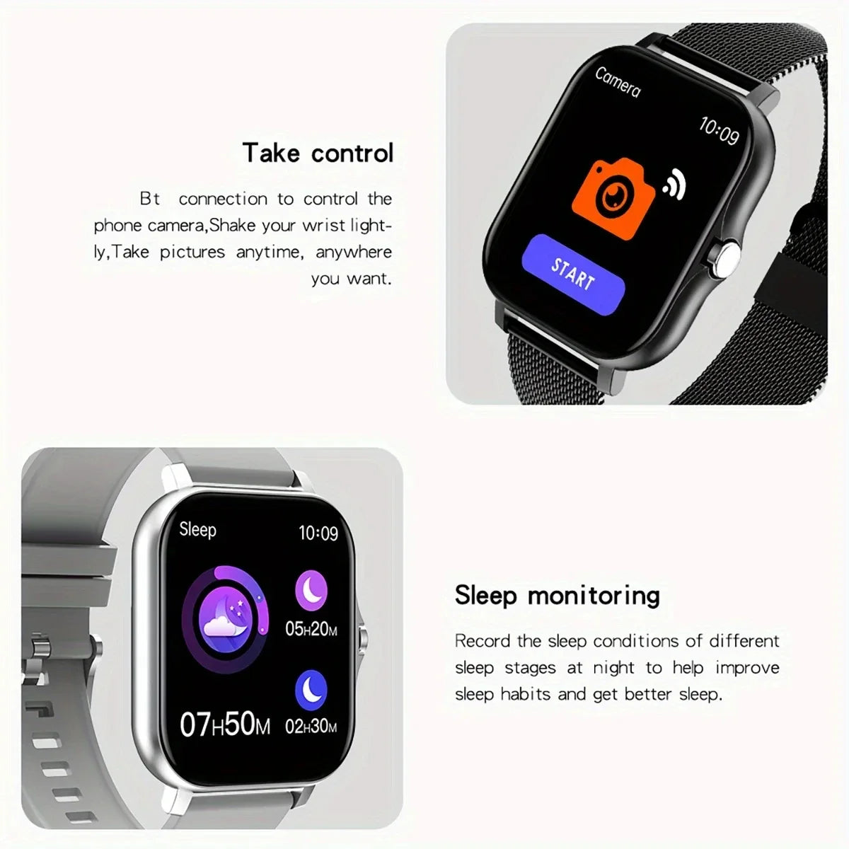 Ansoff 2024 Bluetooth smart watch for men and women with touch call, fitness tracking, waterproof design, suitable for Android and iOS.