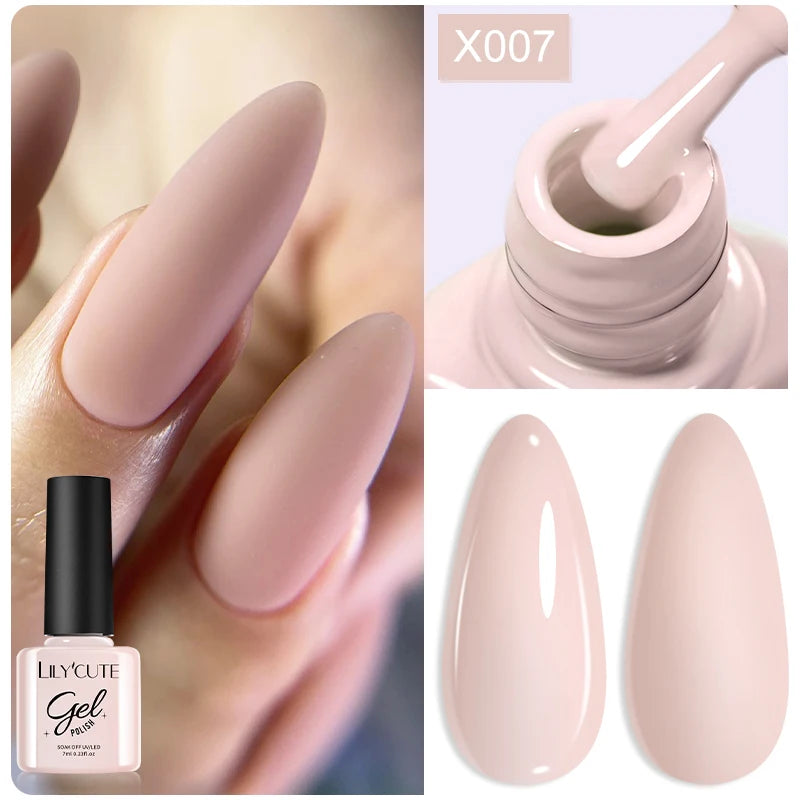 LILYCUTE 5ML Champagne Gold Reflective Glitter Liner Gel Nail Polish Bright Sparkling French Semi Permanent Nail Painting UV Gel