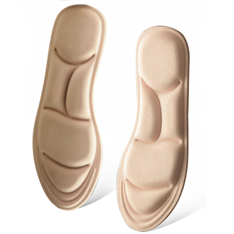 Pair of Ansoff 5D massage memory foam insoles for shoes, featuring breathable cushioning and orthopedic support for running and sports.