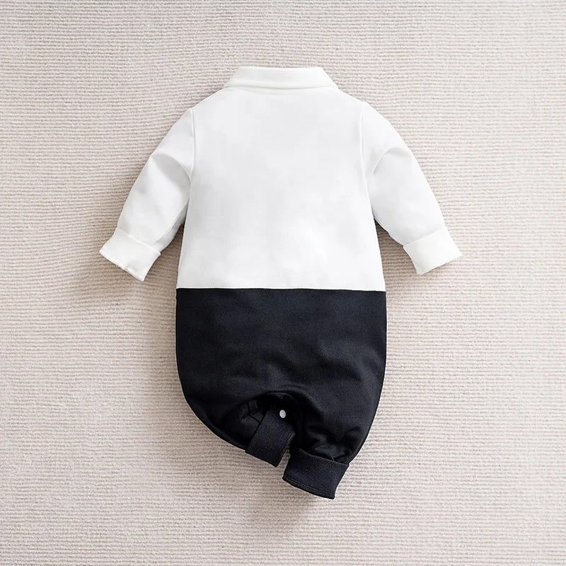Ansoff newborn baby boy jumpsuit with buttons, one-piece clothing for infants, suitable for parties and everyday wear.