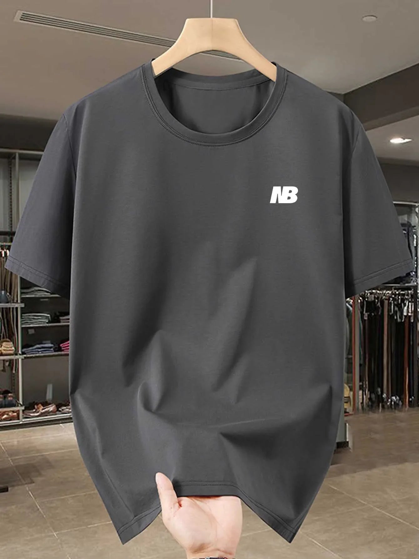 Men's Ansoff breathable moisture-wicking short sleeve round neck T-shirt, casual and athletic fit for all-season gym wear
