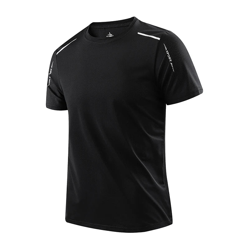 CHRLCK Men's Running Quick Drying T-shirts Breathable Hiking Fishing Tees, Soft Elasticity Outdoor Sports Short Shirt Summer - Acros